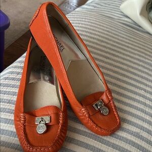 Michael Kors Vibrant Orange Slip-On Shoes
